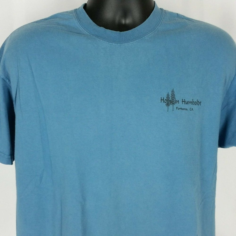 Hops in Humboldt Micro Brew Festival Blue Tee Shirt Mens Large Humboldt County - Picture 3 of 10